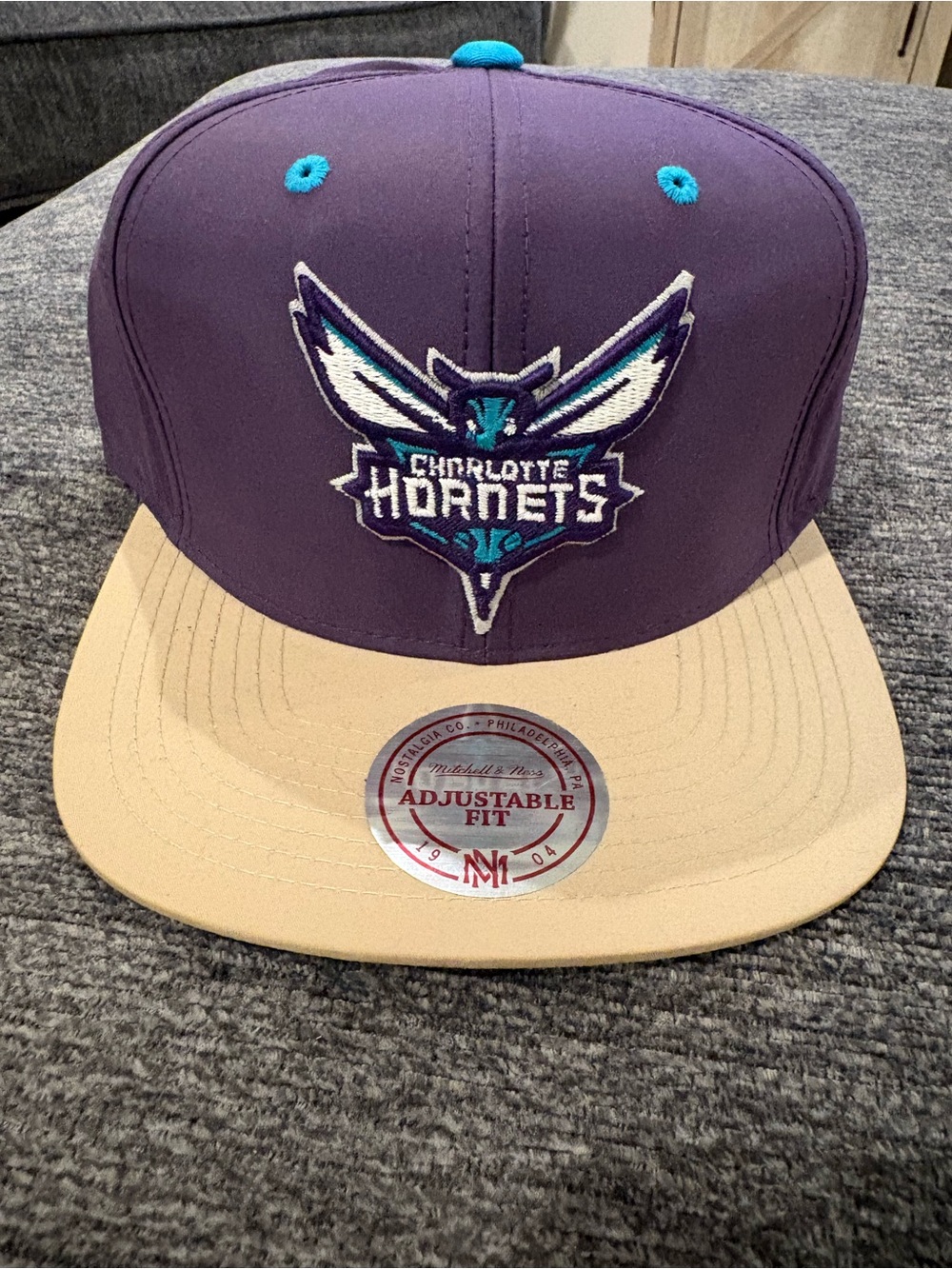 Charlotte Hornets Purple & Tan Mitch Snapback Hat